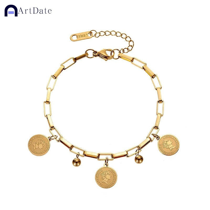 Pulseira Aço inoxidável Banhada a Ouro