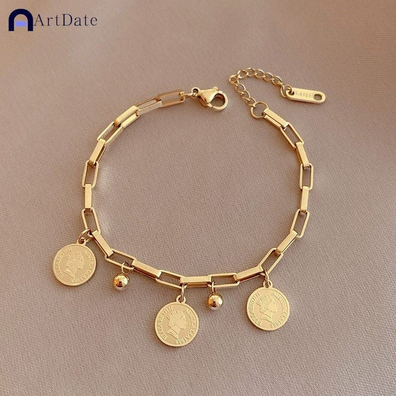 Pulseira Aço inoxidável Banhada a Ouro
