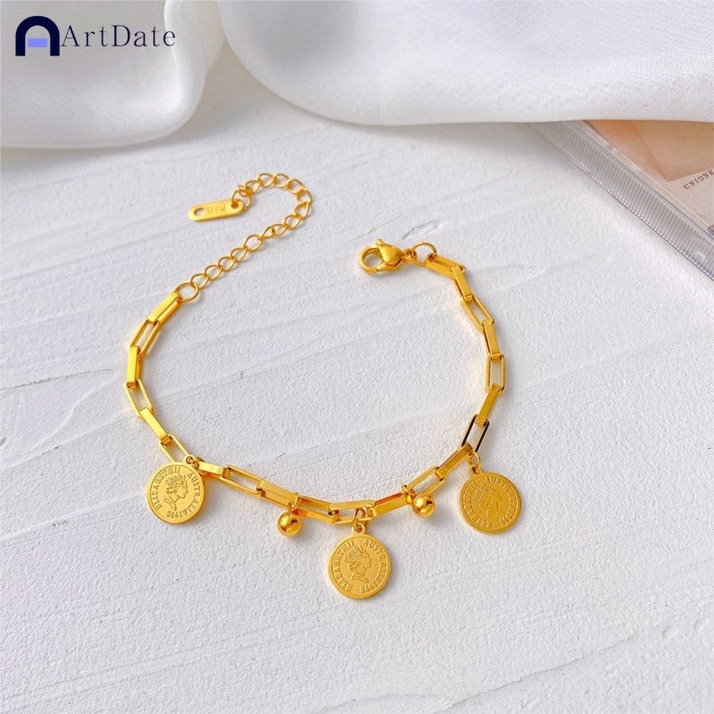 Pulseira Aço inoxidável Banhada a Ouro