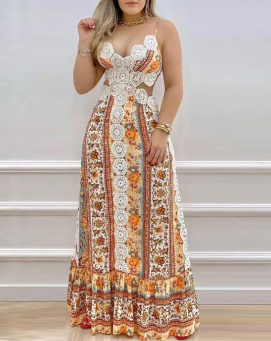 Vestido Poliéster Longo