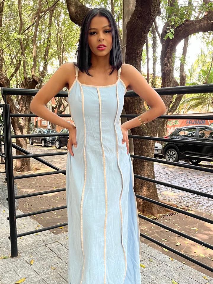 Vestido Longo em Alfaiataria Sensoriale