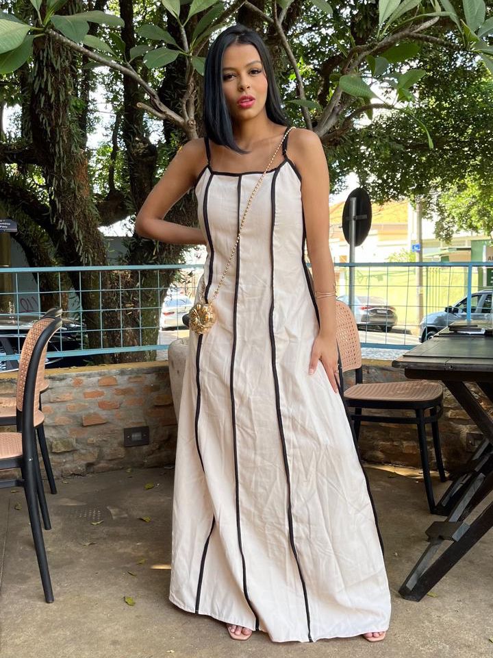 Vestido Longo em Alfaiataria Sensoriale